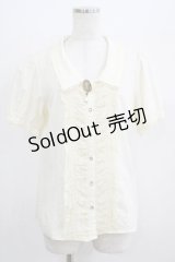 axes femme / ブローチ付きブラウス L 生成り H-25-07-09-053-AX-BL-NS-ZH