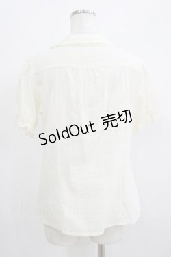 画像3: axes femme / ブローチ付きブラウス L 生成り H-25-07-09-053-AX-BL-NS-ZH