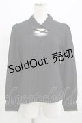 DearMyLove / レースアップタックブラウス M ブラック H-25-07-09-055-EL-BL-NS-ZH