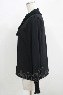 画像2: axes femme / ブローチ付きヴィンテージブラウス M ブラック H-25-07-09-056-AX-BL-NS-ZH