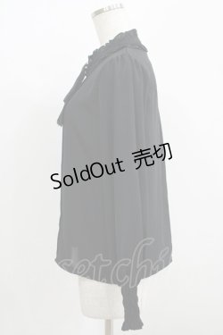 画像2: axes femme / ブローチ付きヴィンテージブラウス M ブラック H-25-07-09-056-AX-BL-NS-ZH