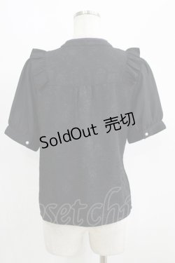 画像3: axes femme POETIQUE / チャイナ蝶刺繍半袖ブラウス M ブラック H-25-07-09-057-AX-BL-NS-ZH