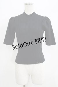 EATME / 2WAYパフスリーブニットTOP Free ブラック H-25-07-09-058-LO-TO-NS-ZH