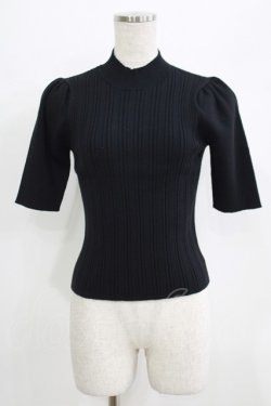 画像1: EATME / 2WAYパフスリーブニットTOP Free ブラック H-25-07-09-058-LO-TO-NS-ZH