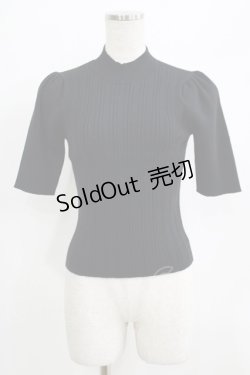 画像1: EATME / 2WAYパフスリーブニットTOP Free ブラック H-25-07-09-058-LO-TO-NS-ZH