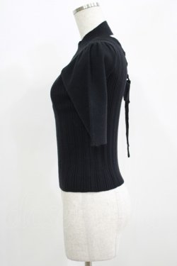 画像2: EATME / 2WAYパフスリーブニットTOP Free ブラック H-25-07-09-058-LO-TO-NS-ZH