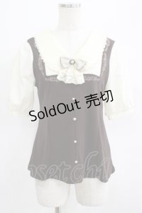 axes femme / ジャボ付きカットソー M ブラウン H-25-07-09-060-AX-TO-NS-ZH