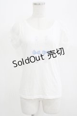Ank Rouge / カトラリープリントTシャツ M オフ H-25-07-09-065-CA-TS-NS-ZH