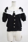 mille fille closet by LODISPOTTO / 肩リボンオフショルトップス M ブラック H-25-07-09-068-LO-TO-NS-ZH