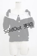mille fille closet by LODISPOTTO / 肩リボンオフショルトップス M ブラック H-25-07-09-068-LO-TO-NS-ZH