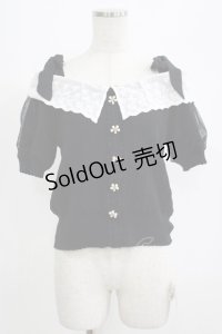 mille fille closet by LODISPOTTO / 肩リボンオフショルトップス M ブラック H-25-07-09-068-LO-TO-NS-ZH