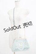 axes femme POETIQUE / 刺繍がま口ベロアポシェット  ミント H-25-07-09-069-AX-BG-NS-ZH