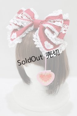 画像1: BABY,THE STARS SHINE BRIGHT / くみゃちゃんのHeart Sugar Decorationカチューシャ  エンジ H-25-07-09-075-BA-AC-NS-ZH