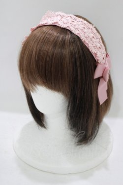 画像1: m petit by misako / TT*AMレースカチューシャ  ピンク H-25-07-09-076-LO-AC-NS-ZH