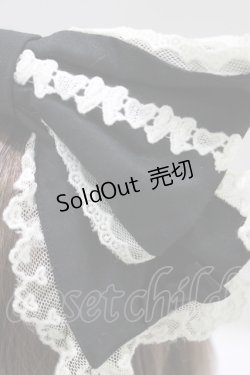 画像2: Angelic Pretty / リボンレースカチューシャ  ブラック H-25-07-09-078-AP-AC-NS-ZH