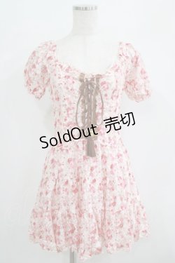 画像1: LIZ LISA / はしごレースワンピース Free ピンク H-25-07-09-080-LO-OP-NS-ZH