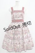 axes femme POETIQUE / ミッキー＆ミニー総柄ワンピース M アカ H-25-07-09-013-AX-OP-NS-ZH