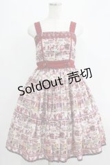 axes femme POETIQUE / ミッキー＆ミニー総柄ワンピース M アカ H-25-07-09-013-AX-OP-NS-ZH