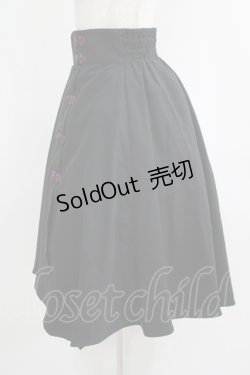 画像2: axes femme POETIQUE / チャイナボタンイレヘムスカート M ブラック H-25-07-09-014-AX-SK-NS-ZH