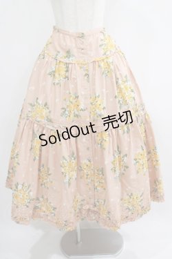 画像1: PINK HOUSE / たんぽぽブーケスカート Free ピンク H-25-07-09-015-LO-SK-NS-ZH