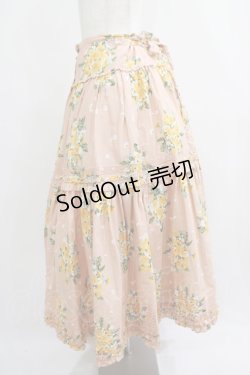 画像2: PINK HOUSE / たんぽぽブーケスカート Free ピンク H-25-07-09-015-LO-SK-NS-ZH