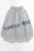 axes femme / 花フロッキープリントスカート M グレー H-25-07-09-017-AX-SK-NS-ZH