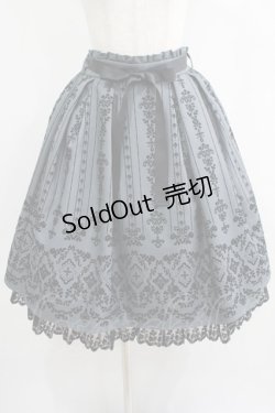 画像1: axes femme / 花フロッキープリントスカート M グレー H-25-07-09-017-AX-SK-NS-ZH