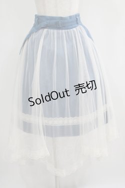 画像1: axes femme POETIQUE / チュール重ねデニムスカート M ブルー H-25-07-09-018-AX-SK-NS-ZH