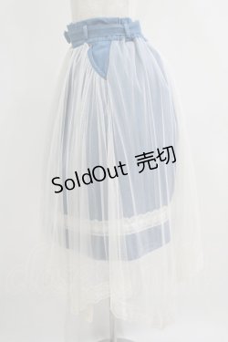 画像2: axes femme POETIQUE / チュール重ねデニムスカート M ブルー H-25-07-09-018-AX-SK-NS-ZH