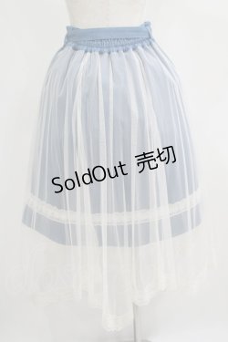 画像3: axes femme POETIQUE / チュール重ねデニムスカート M ブルー H-25-07-09-018-AX-SK-NS-ZH