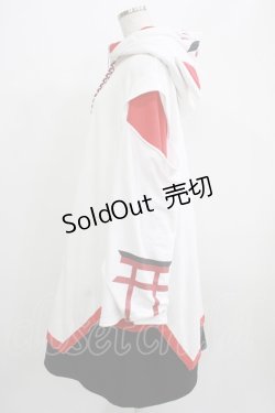 画像2: IRO+IRO / お稲荷様ユニセックスパーカーワンピース M オフ H-25-07-09-022-LO-OP-NS-ZH