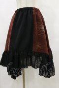 gouk / 異素材切替サイドロングスカート  黒 H-25-07-10-038-GO-SK-KB-ZH