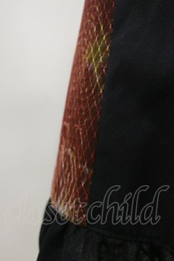 画像3: gouk / 異素材切替サイドロングスカート  黒 H-25-07-10-038-GO-SK-KB-ZH