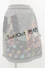 Jane Marple / ピノキオアップリケスカート M グレー H-25-07-10-040-JM-SK-KB-ZH
