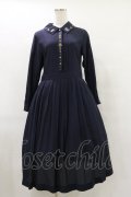 Jane Marple / Royalモチーフembroideryドレス  ネイビー H-25-07-10-042-JM-OP-KB-ZH