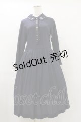 Jane Marple / Royalモチーフembroideryドレス  ネイビー H-25-07-10-042-JM-OP-KB-ZH