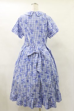 画像2: Jane Marple / Picnic cloth joyfulドレス M ブルー H-25-07-10-048-JM-OP-KB-ZH