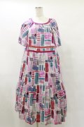 Jane Marple Dans Le Salon / Constructed stripes surf dress  ピンク H-25-07-10-050-JM-OP-KB-ZH