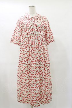 画像1: Jane Marple Dans Le Salon / Falling cherriesダブルリボンドレス  オフホワイト H-25-07-10-054-JM-OP-KB-ZH