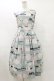 画像1: Jane Marple / Jolies broderies square dress  blue gray H-25-07-10-057-JM-OP-KB-ZH (1)