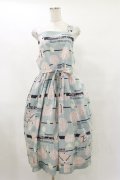 Jane Marple / Jolies broderies apron dress M ブルーグレー H-25-07-10-058-JM-OP-KB-ZH