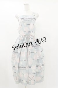 Jane Marple / Jolies broderies apron dress M ブルーグレー H-25-07-10-058-JM-OP-KB-ZH