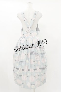 画像2: Jane Marple / Jolies broderies apron dress M ブルーグレー H-25-07-10-058-JM-OP-KB-ZH