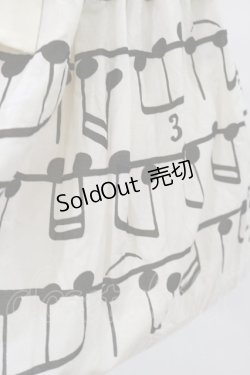 画像4: Jane Marple / ベルベットとMusical noteのワンピース M ブラック×アイボリー H-25-07-10-064-JM-OP-KB-ZH