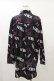 画像2: NieR Clothing / 総柄長袖シャツ  黒×紫 H-25-07-10-011-PU-BL-KB-ZH (2)