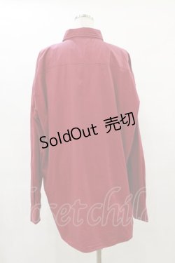 画像2: NieR Clothing / 刺繍長袖シャツ  赤 H-25-07-10-018-PU-BL-KB-ZH
