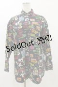 HYSTERIC GLAMOUR / 総柄シャツ free 黒 H-25-07-10-019-PU-BL-KB-ZH
