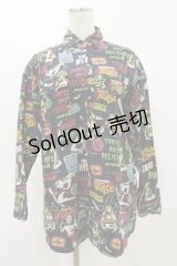 HYSTERIC GLAMOUR / 総柄シャツ free 黒 H-25-07-10-019-PU-BL-KB-ZH