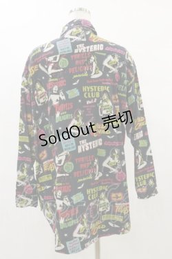 画像2: HYSTERIC GLAMOUR / 総柄シャツ free 黒 H-25-07-10-019-PU-BL-KB-ZH