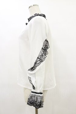 画像3: Amilige / レースフリルブラウス  白 H-25-07-10-020-PU-BL-KB-ZH